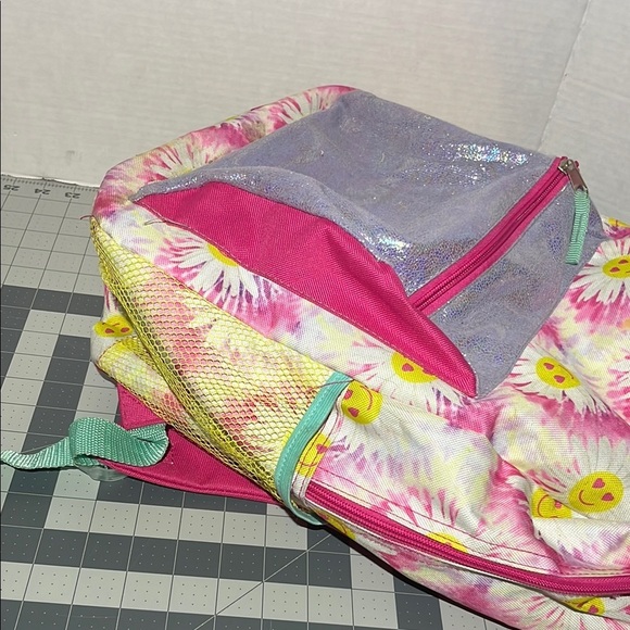 Colorful Tie-Dye Backpack with Smiley Faces - Picture 9 of 9